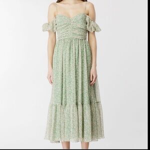 Floral Green Maxi Skirt